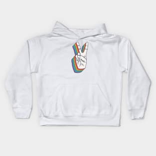 Peace Sign - Peace Hand Sign Gesture Kids Hoodie